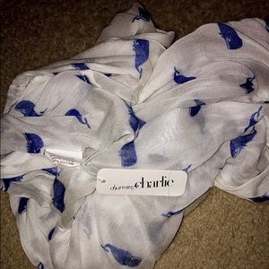 White and Blue Whale Infinity Scarf